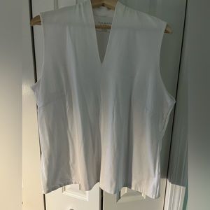 Talbots White Sleeveless Top